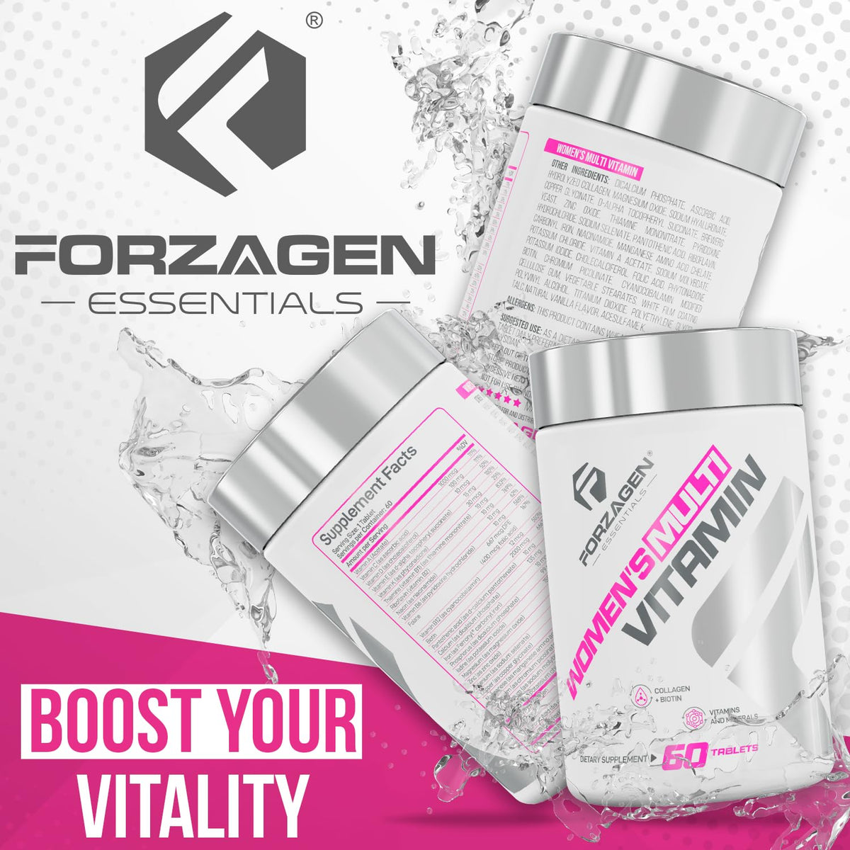 Forzagen Multivitamines Femmes 60 comprimés, ambiance de vie active