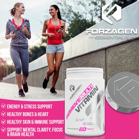 Forzagen Multivitamines Femmes 60 comprimés, avec des accessoires de bien-être