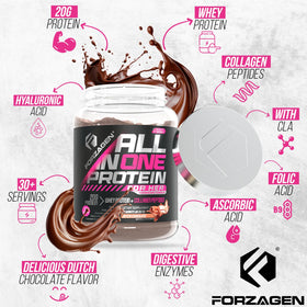Forzagen Poudre de Protéine All-in-One pour Femmes 1089g texture de poudre