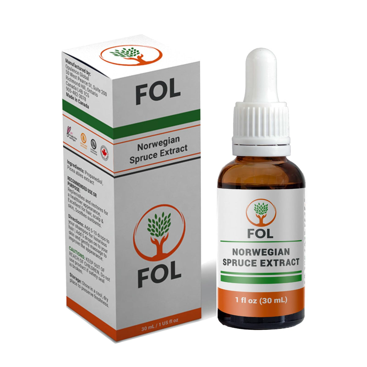Fountain Of Life Extrait d'Épicéa Norvégien 30 ml, vue de face