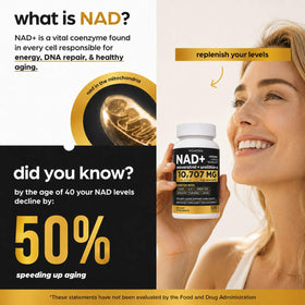 FOUNTIVA Liposomal NAD+ 10 707 mg capsules sur une table