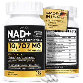 FOUNTIVA Liposomal NAD+ 10 707 mg vue avant de l'emballage