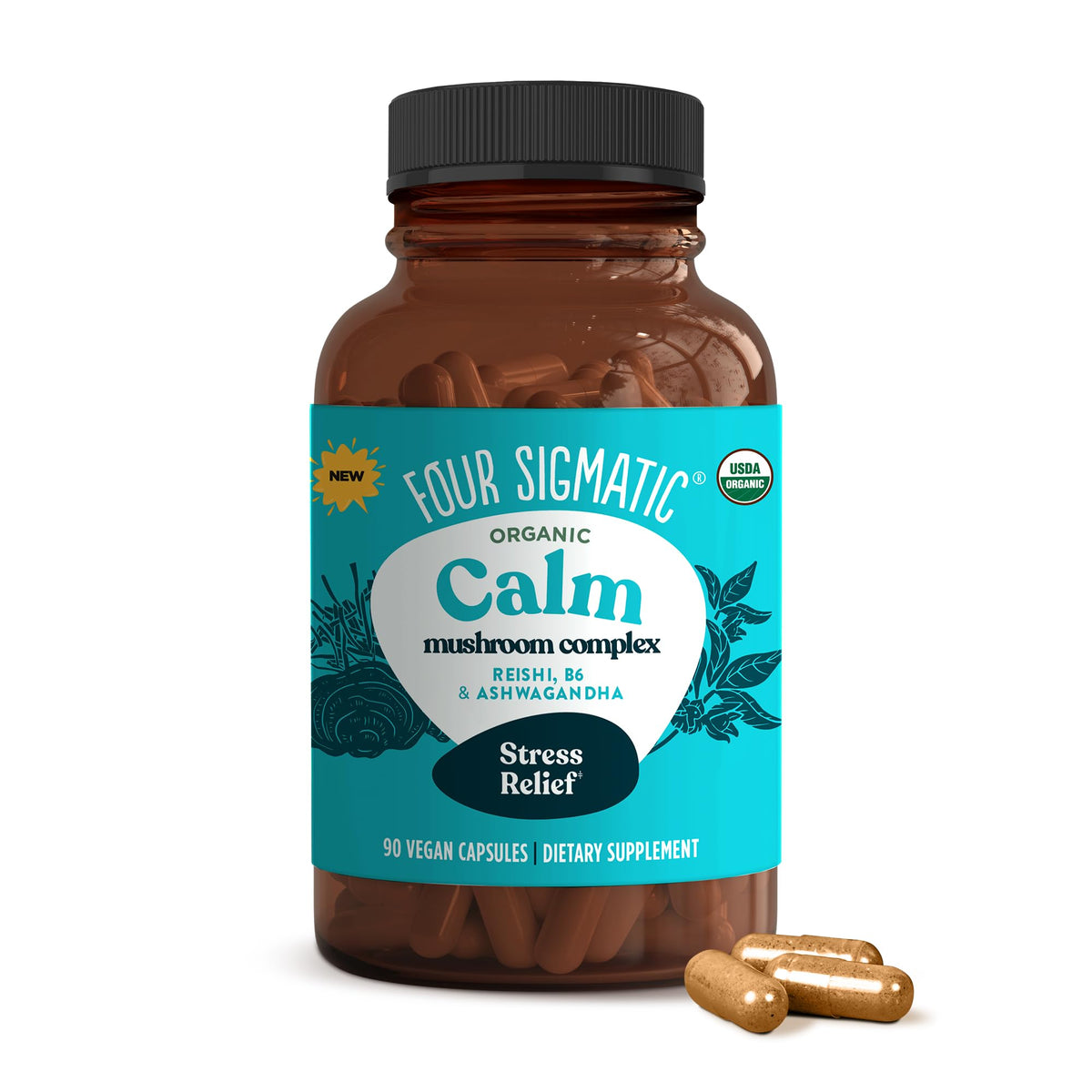 Four Sigmatic Calm Capsules flacon avec 30 capsules