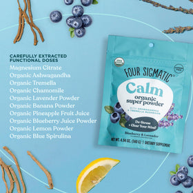 Four Sigmatic Calm Super Powder 150g en utilisation avec un smoothie