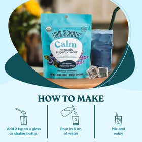 Four Sigmatic Calm Super Powder 150g ingrédients sur l'emballage
