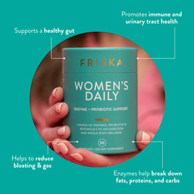 FR!SKA Complément Alimentaire Femme 90 Capsules ouverte avec capsules visibles