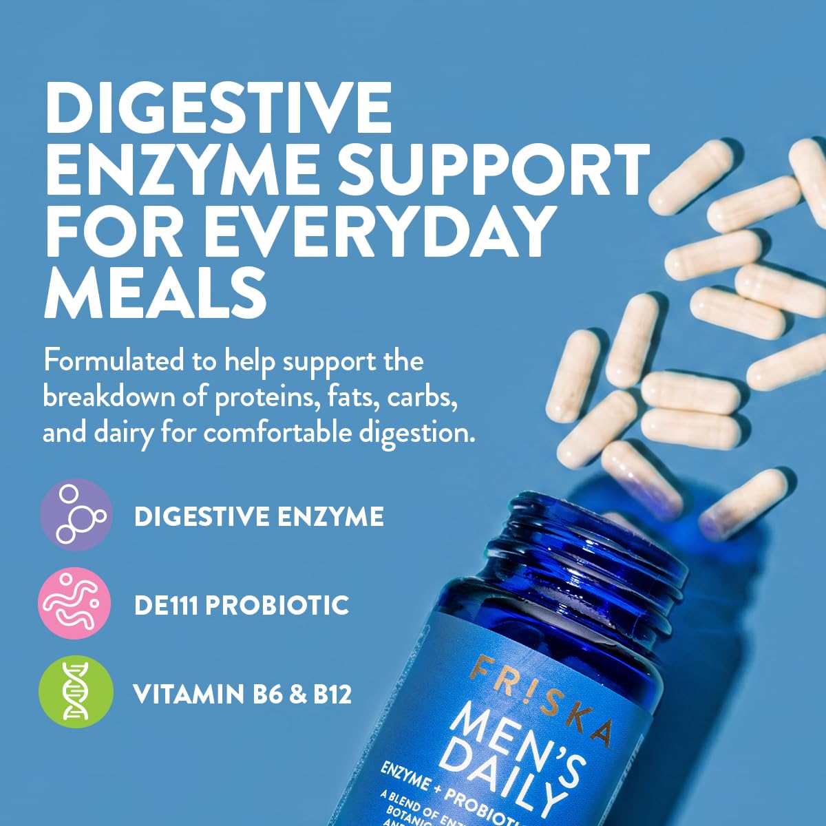 FR!SKA Complément Alimentaire Multi-Enzymes 90 capsules étiquette