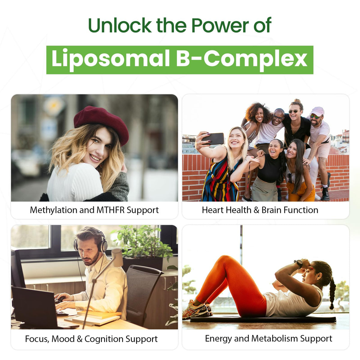 Franguly Complexe B Liposomal 60 capsules en gros plan