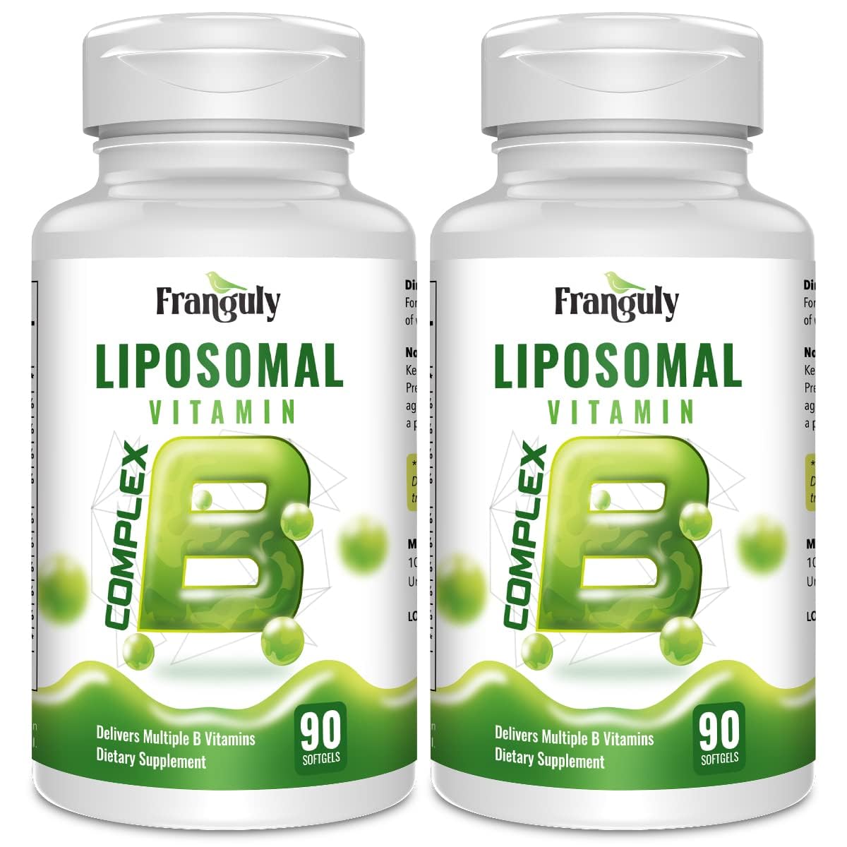 Franguly complexe B liposomal 90 capsules vue de face