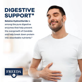 FREEDA Betaïne HCl Vegan 90 capsules avec d'autres compléments