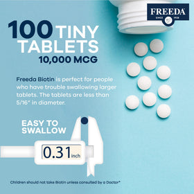 FREEDA Biotine 10 000 mcg avec des ingrédients naturels