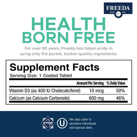 FREEDA Calcium 600mg comprimés dans leur boîte d'origine