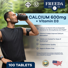 FREEDA Calcium 600mg comprimés dans un environnement de vie saine