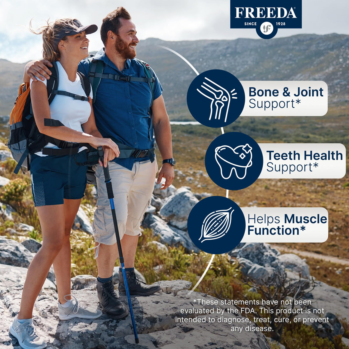 FREEDA Calcium 600mg comprimés, prise avec un verre d'eau