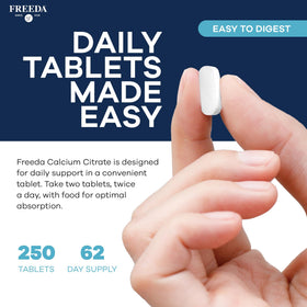 FREEDA Calcium Citrate 1000mg comprimé sur fond blanc