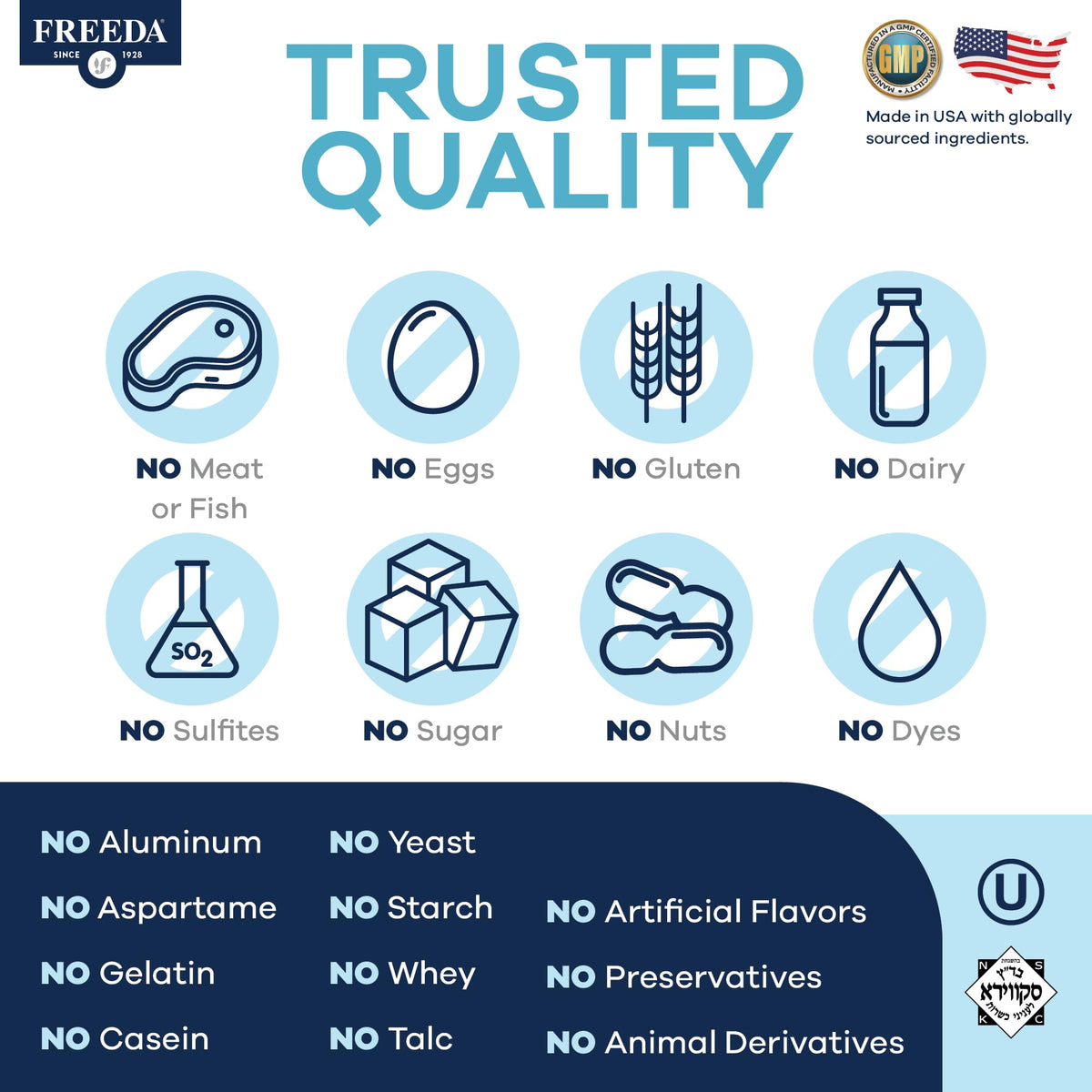 FREEDA Calcium Citrate 1000mg emballage avec logo