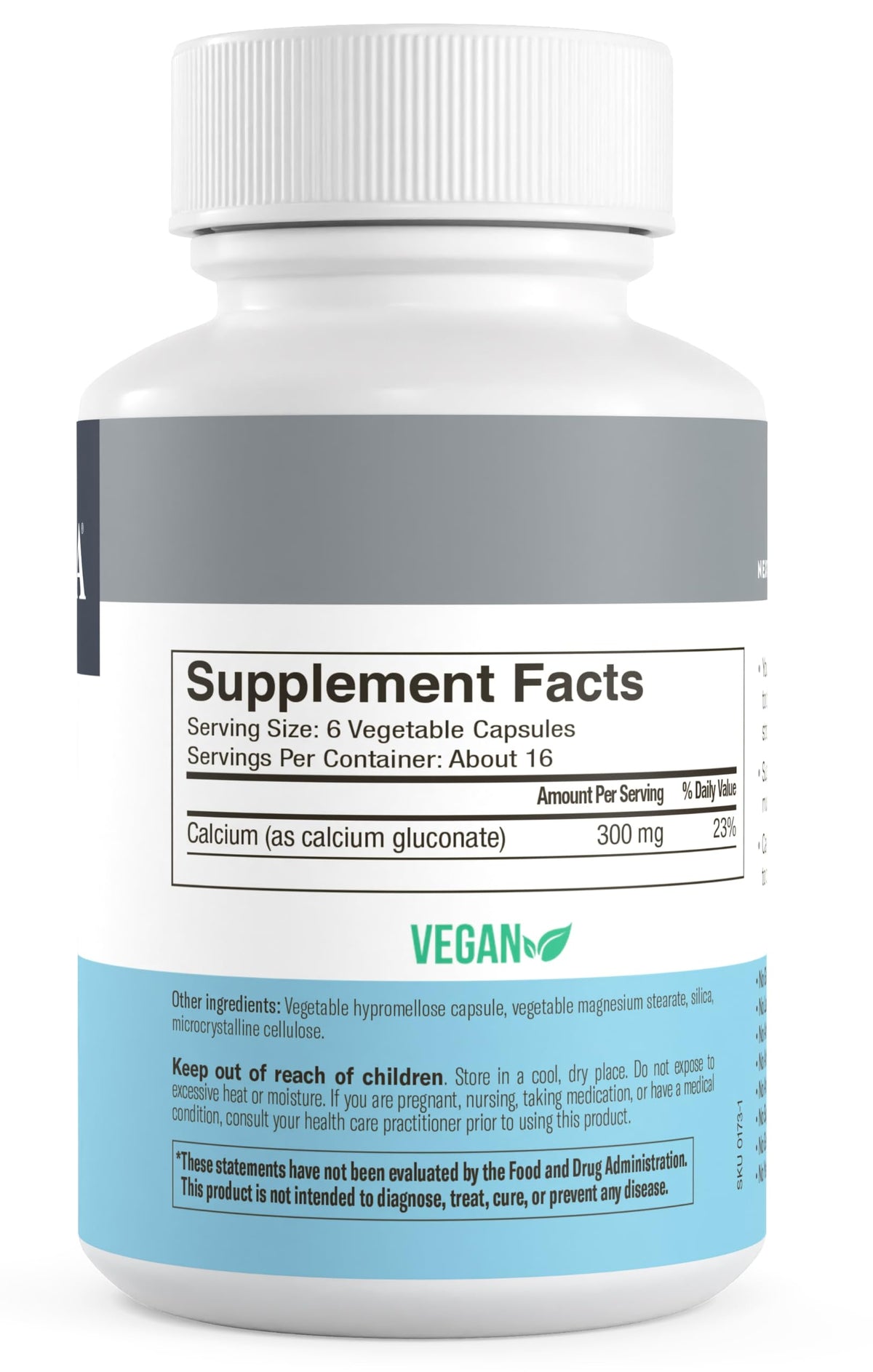 FREEDA Calcium Gluconate flacon ouvert avec capsules