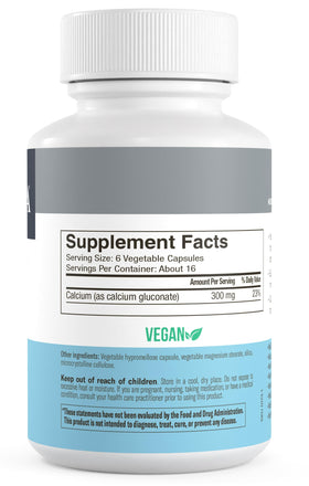 FREEDA Calcium Gluconate flacon ouvert avec capsules