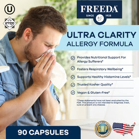 FREEDA Capsules Naturelles Allergies Quercétine 90ct avec étiquette