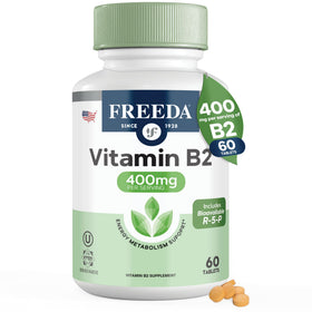 FREEDA Complément Alimentaire B2 400mg - 60 Comprimés Végétaliens, vue de face