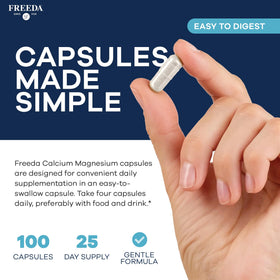 FREEDA Complément Alimentaire Calcium Magnésium 100 Capsules ingrédients