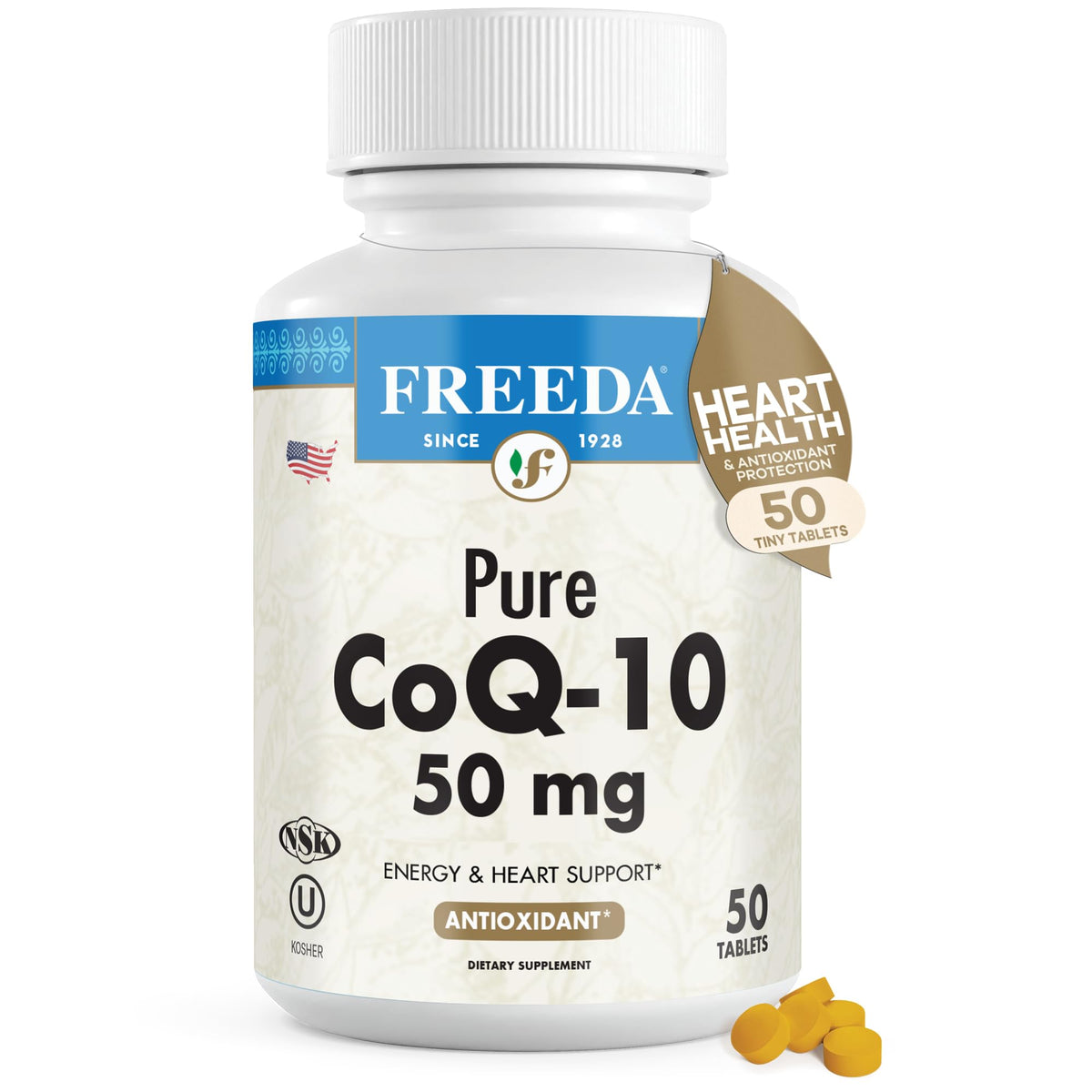 FREEDA CoQ10 50 mg comprimés végétaliens en boîte