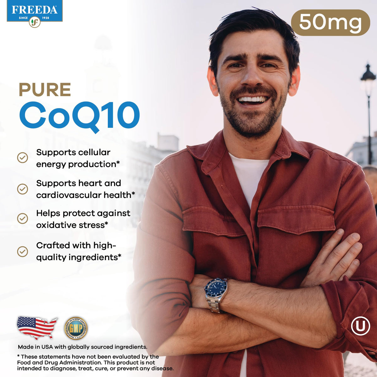 FREEDA CoQ10 50 mg comprimés, vue de côté