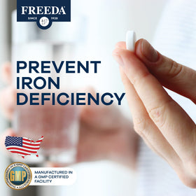 FREEDA Fer 29mg comprimés sur fond blanc