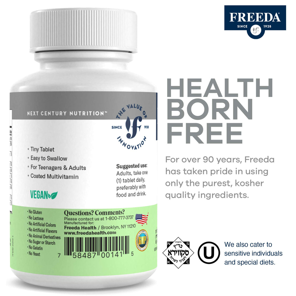 FREEDA Freedavite Multivitamine Modérée à l'intérieur de la boîte