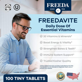 FREEDA Freedavite Multivitamine Modérée comprimés sur une table