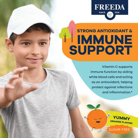 FREEDA Gummies Vitamine C Enfants gummies sur une assiette