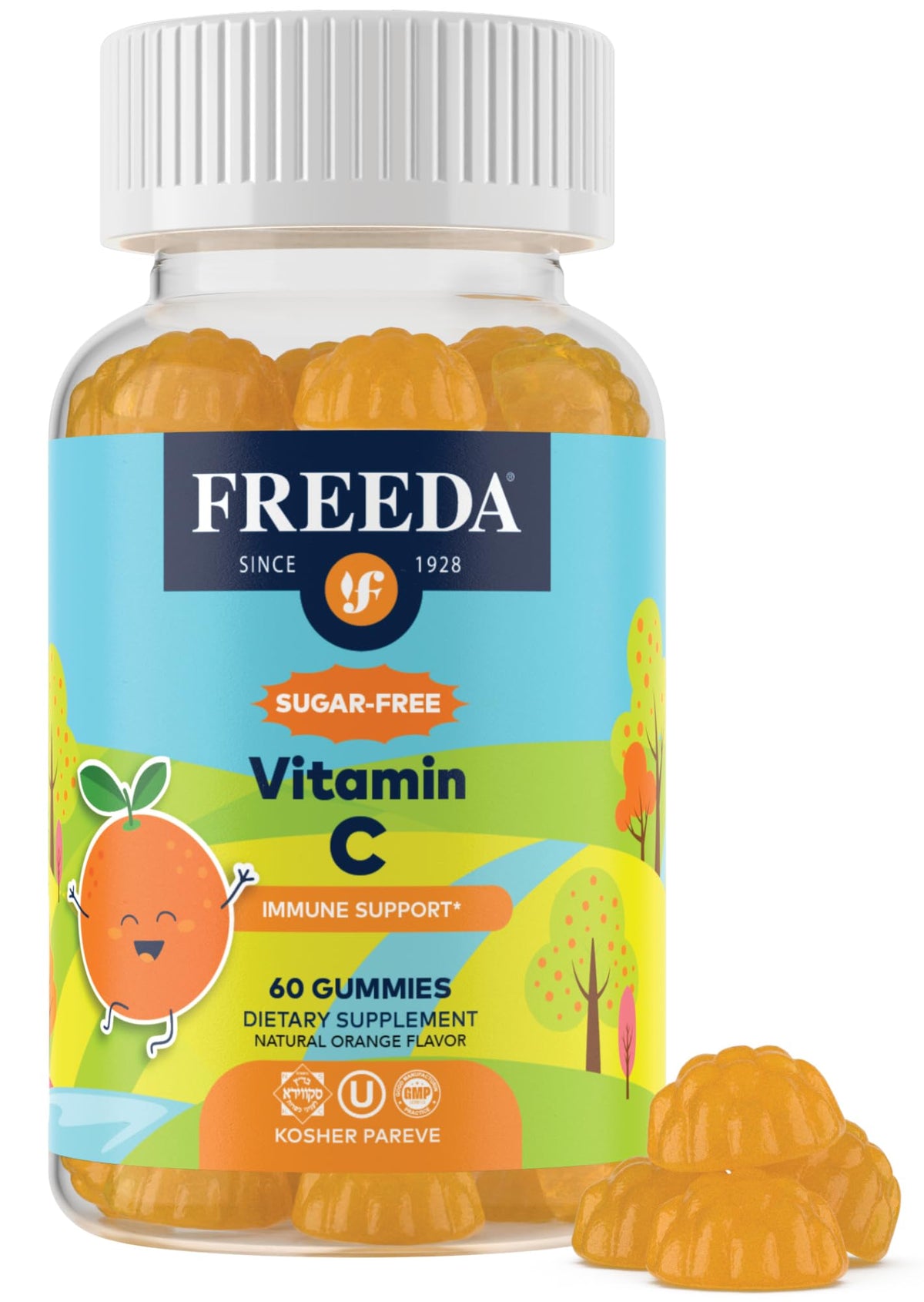 FREEDA Gummies Vitamine C Enfants paquet avant avec 60 gummies