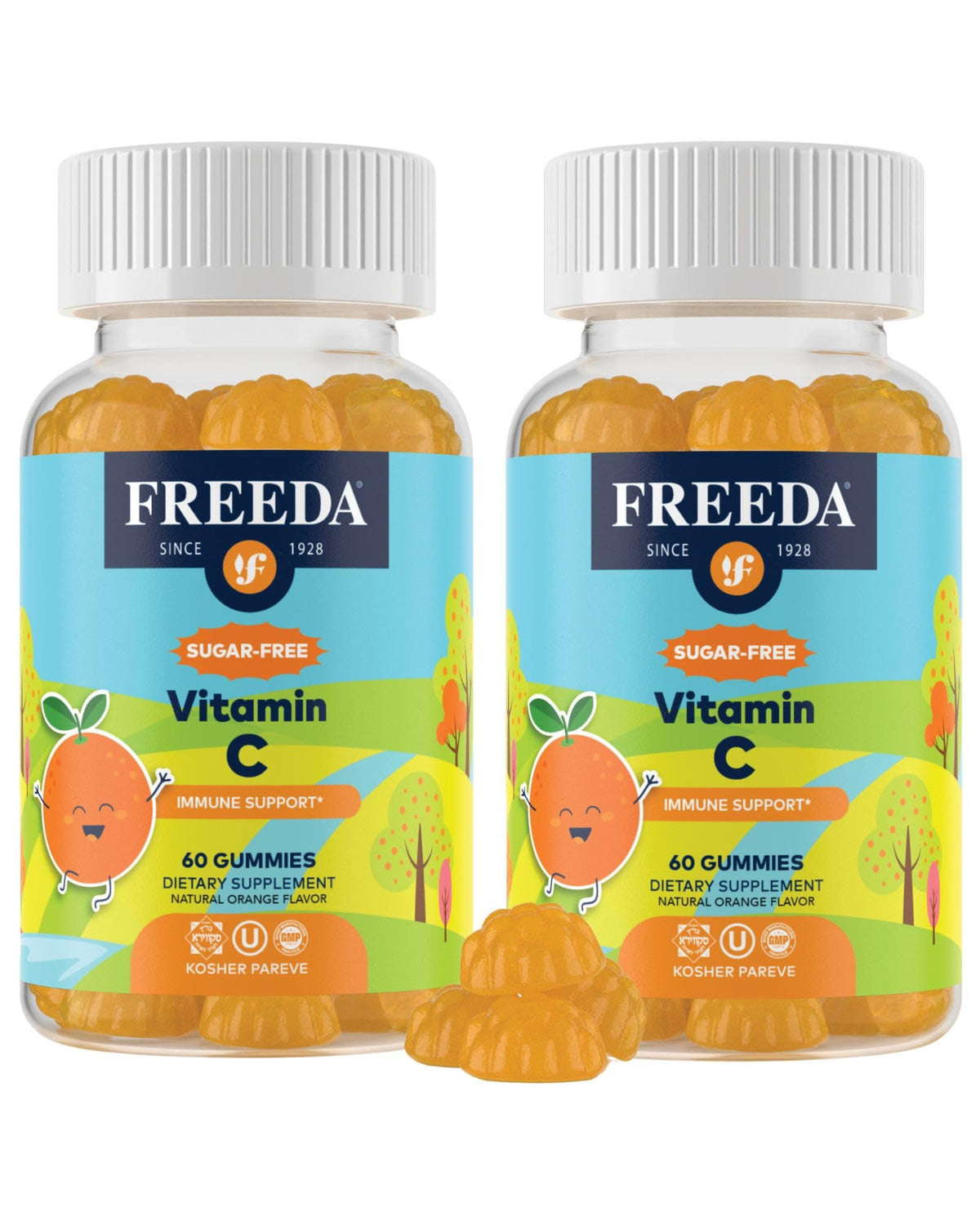 FREEDA Gummies Vitamine C Enfants saveur orange vue de face
