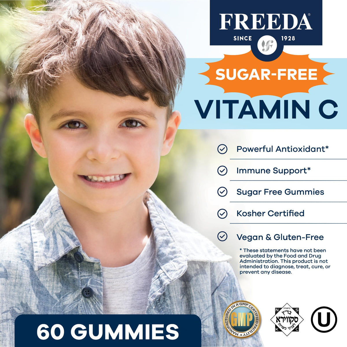 FREEDA Gummies Vitamine C Enfants vue arrière du paquet