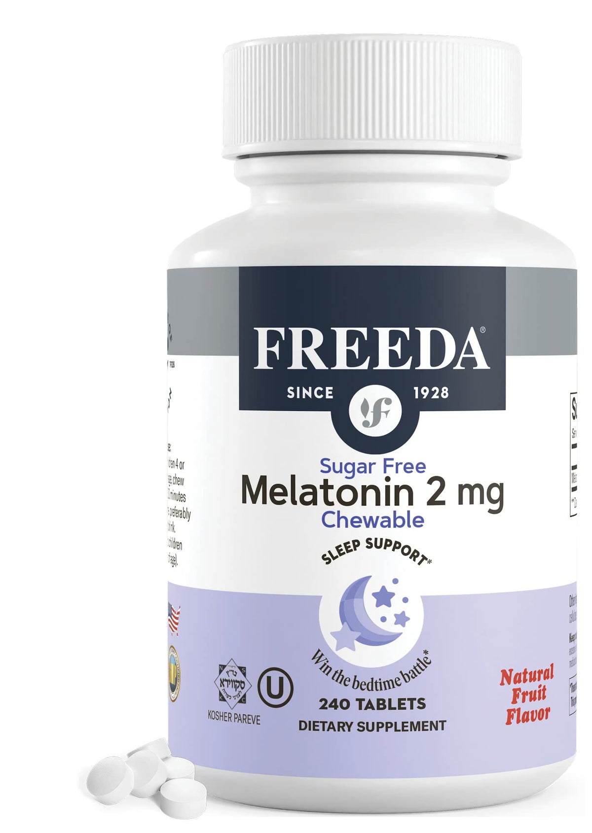 FREEDA Melatonin 2mg comprimés à mâcher devant l'emballage