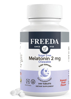 FREEDA Melatonin 2mg comprimés à mâcher devant l'emballage