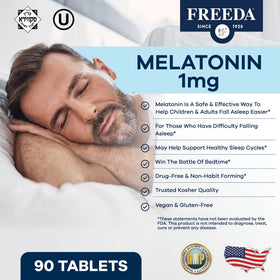 FREEDA Mélatonine 1mg comprimés à mâcher, vue de côté