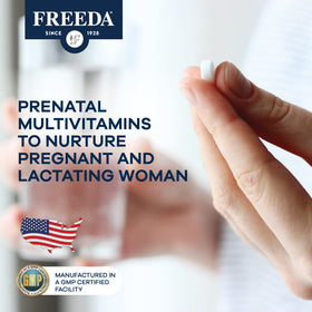 FREEDA Mini Vitamines Prénatales avec un verre d'eau