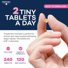 FREEDA Mini Vitamines Prénatales étiquette avec ingrédients