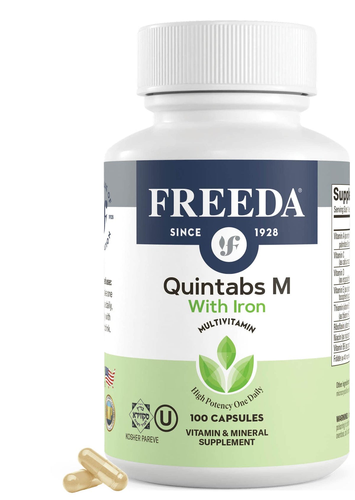 FREEDA Multivitamine Quintabs-M, illustration des vitamines incluses