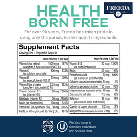 FREEDA Multivitamines Capsules ouvertes sur une surface