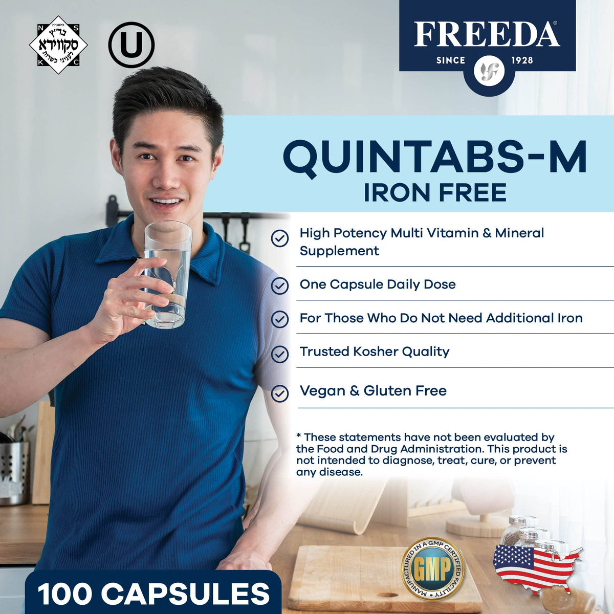 FREEDA Multivitamines Quotidiennes 100 Capsules - arrière
