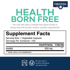 FREEDA Myo-Inositol Pur 650mg capsules packaging