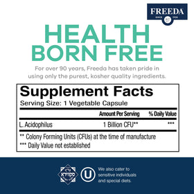 FREEDA Probiotique Acidophilus 1 Milliard CFU - capsules ouvertes