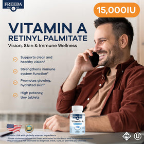 FREEDA Vitamine A 15 000 UI comprimés faciles à avaler