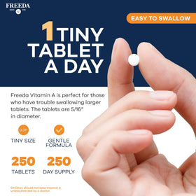 FREEDA Vitamine A 15 000 UI vue de côté du pot