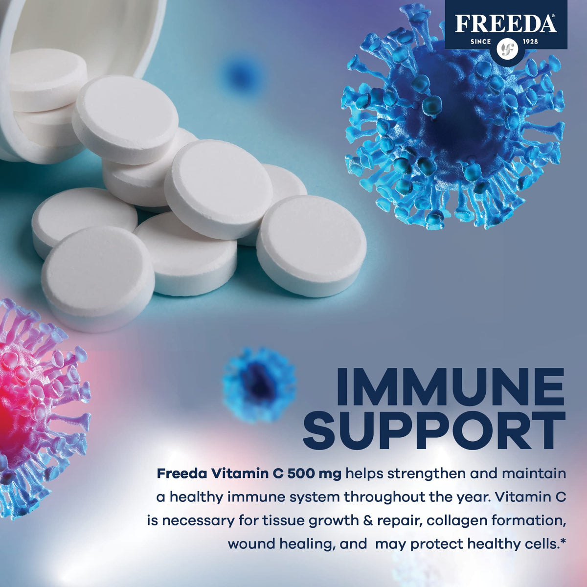 FREEDA Vitamine C 500mg comprimés, emballage casher