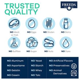 FREEDA Vitamine D2 2000 UI Vegan comprimés avec un verre d'eau