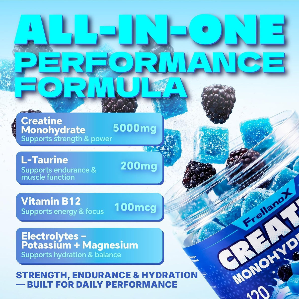 Frellanox Gummy Créatine Monohydrate 5g - emballage