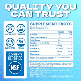 Frellanox Gummy de créatine - ingrédients clés